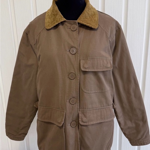 Jackets & Blazers - Brown Corduroy Collar Women's Vintage Barn Jacket